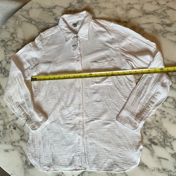 NWT J Crew Factory Gauze Button-Up
White Gauze Shirt 100% Cotton Various Sizes - Picture 16 of 16